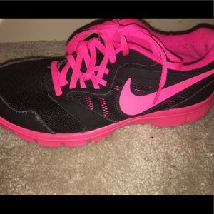 Size 4.5 Neon Pink & Black Nike Sneakers